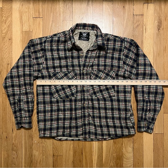 Grit Iron Workwear Flannel Plaid Jacket Mens Medium Fleece Lined Multicolored - Picture 5 of 8